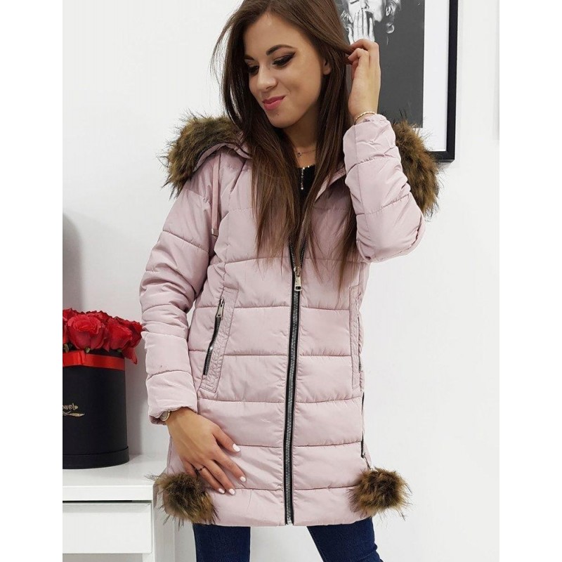Dámska zimná bunda s kapucňou STELLA TY0275 - ružová