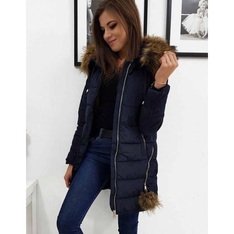 Dámska zimná bunda s kapucňou STELLA TY0277 - tmavomodrá