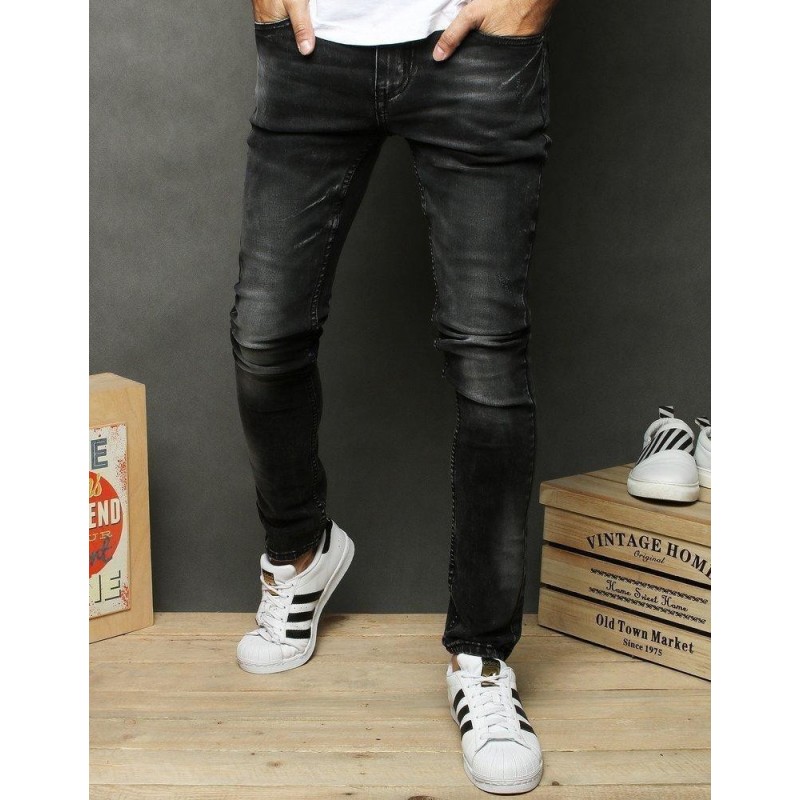 Pánske čierne džínsy UX2680