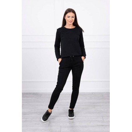 Dámska čierna tepláková súprava 9090