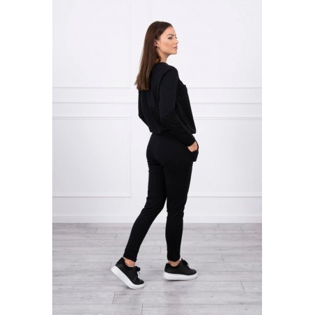 Dámska čierna tepláková súprava 9090