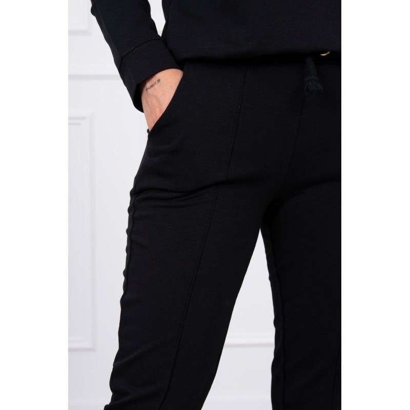 Dámska čierna tepláková súprava 9090