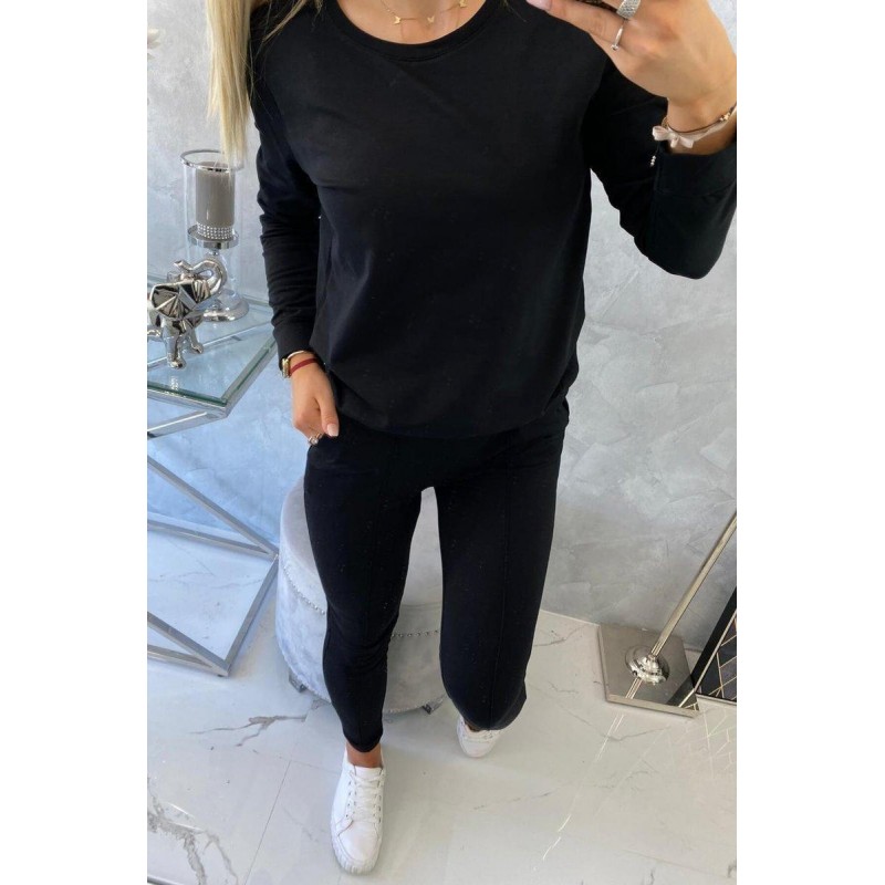 Dámska čierna tepláková súprava 9090