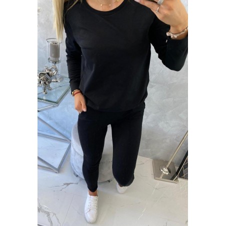 Dámska čierna tepláková súprava 9090
