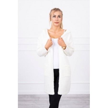 Dámsky kardigán s kapucňou 2020-10 - ecru