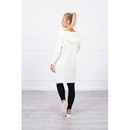 Dámsky kardigán s kapucňou 2020-10 - ecru