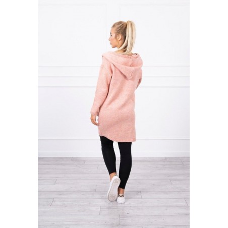 Dámsky kardigán s kapucňou 2020-10 - ružový