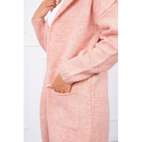 Dámsky kardigán s kapucňou 2020-10 - ružový