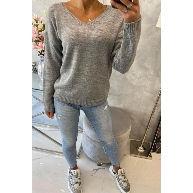 Dámsky sveter 2020-15 - sivý