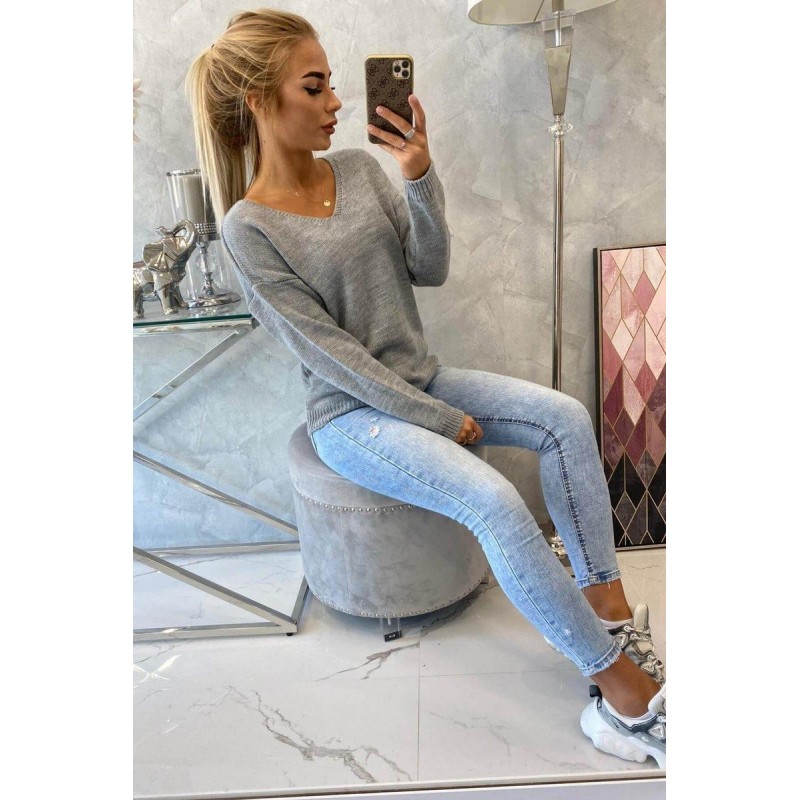 Dámsky sveter 2020-15 - sivý