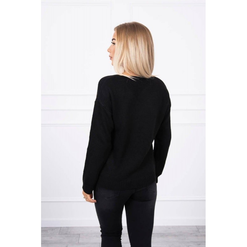 Dámsky sveter 2020-15 - čierny