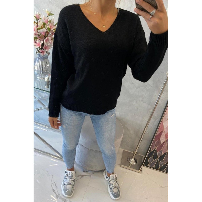 Dámsky sveter 2020-15 - čierny
