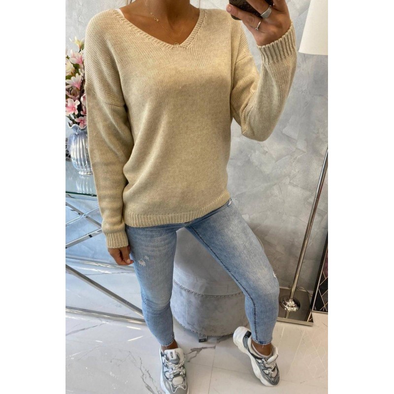 Dámsky sveter 2020-15 - béžový