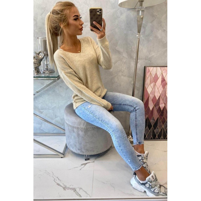 Dámsky sveter 2020-15 - béžový