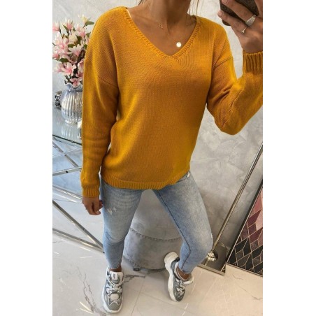 Dámsky sveter 2020-15 - horčicový