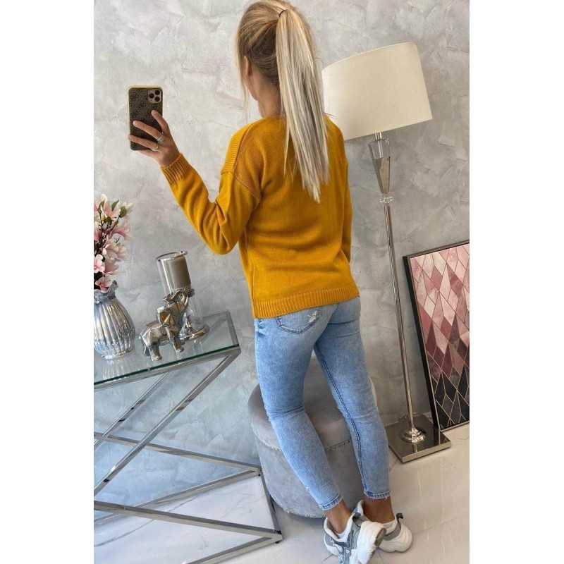 Dámsky sveter 2020-15 - horčicový