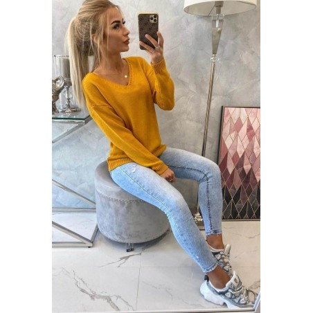 Dámsky sveter 2020-15 - horčicový