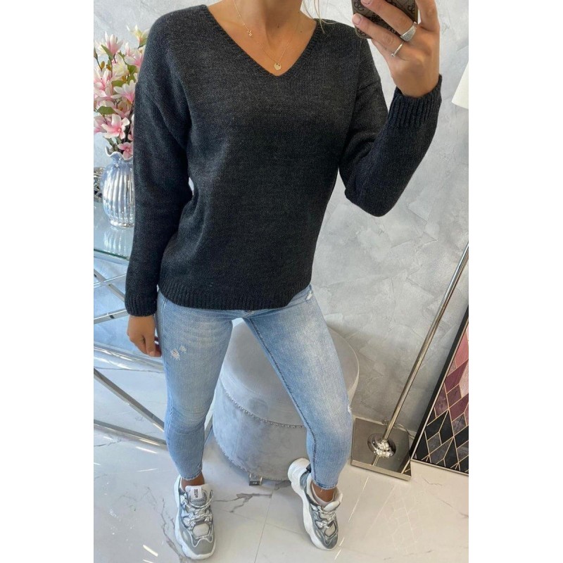 Dámsky sveter 2020-15 - grafitový