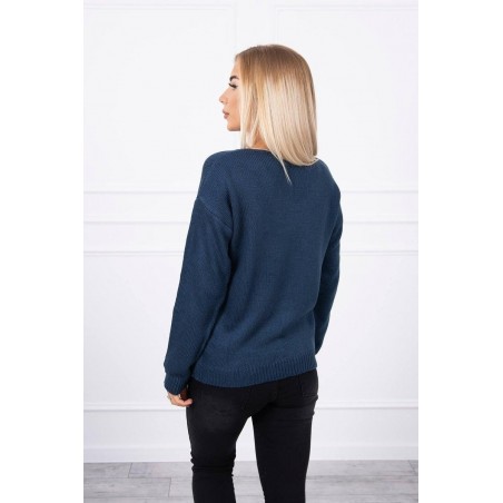 Dámsky sveter 2020-15 - tmavomodrý