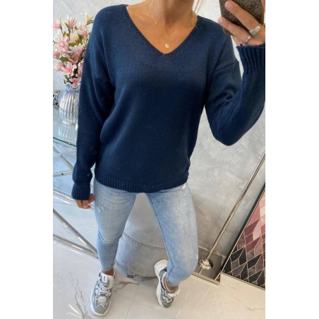 Dámsky sveter 2020-15 - tmavomodrý