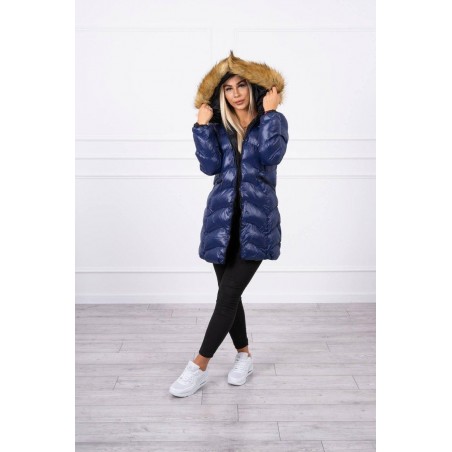 Dámska prešívaná bunda Kurtka 2 - tmavomodrá