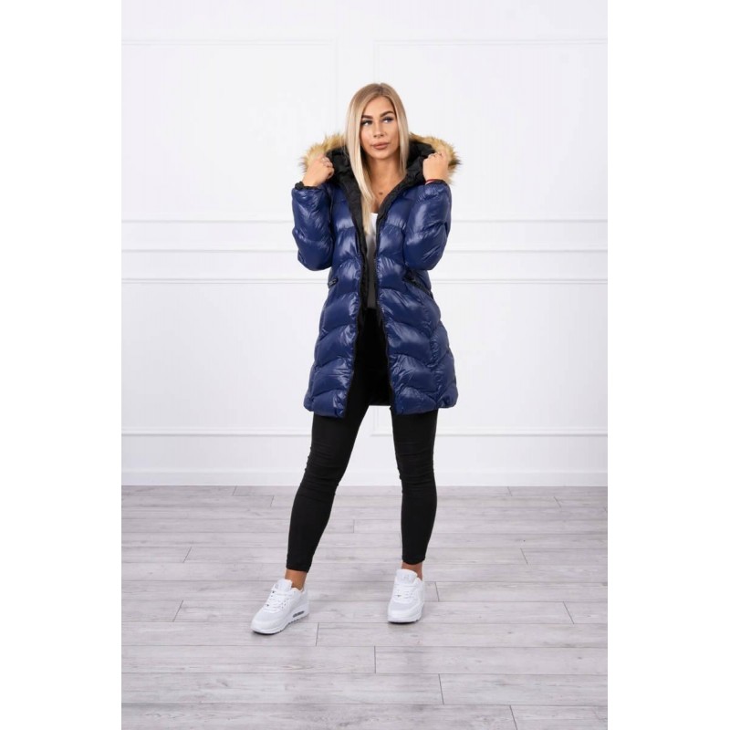 Dámska prešívaná bunda Kurtka 2 - tmavomodrá