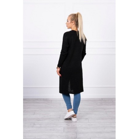 Dámsky čierny kardigán s vreckami 2020-3