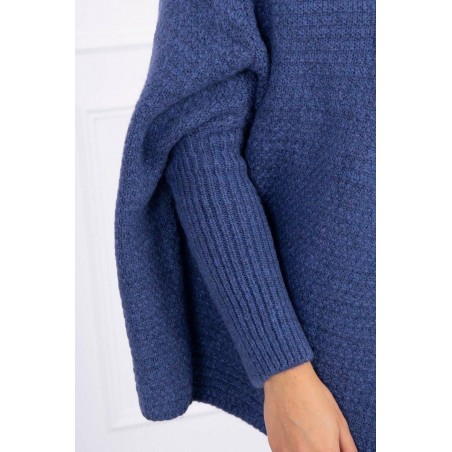 Dámsky kardigán s kapucňou 2019-16 - džínsový