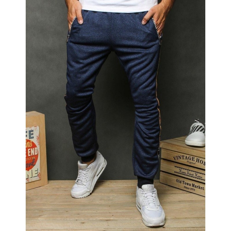 Pánske tmavomodré tepláky UX2686