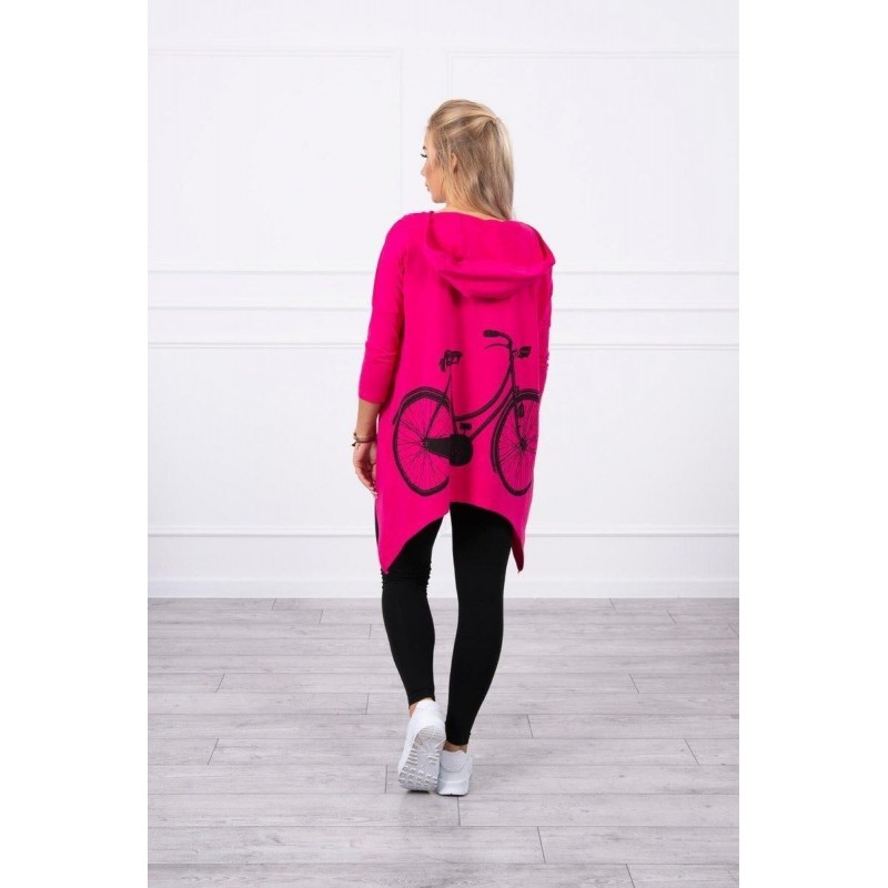 Dámska mikina s potlačou 9139 - fuchsiová