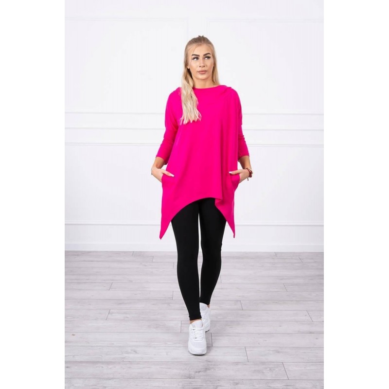 Dámska mikina s potlačou 9139 - fuchsiová