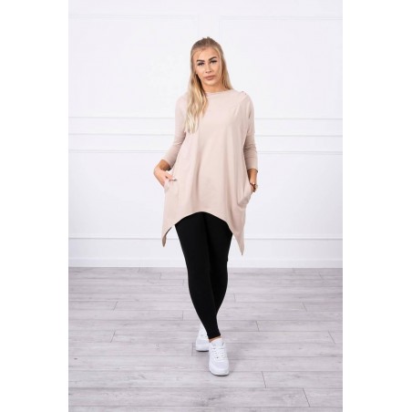 Dámska mikina s potlačou 9139 - béžová