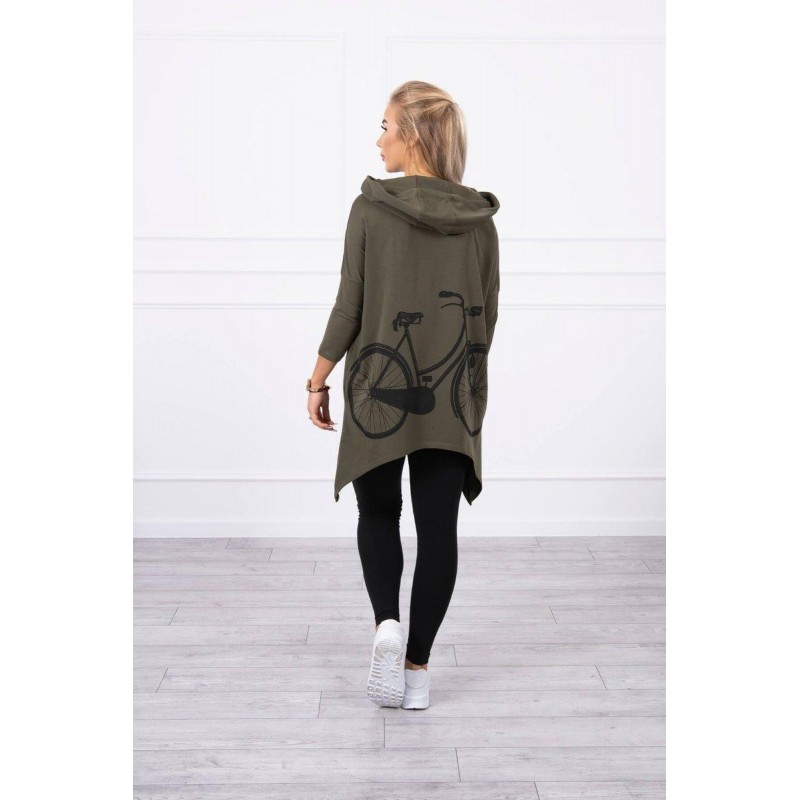 Dámska mikina s potlačou 9139 - kaki