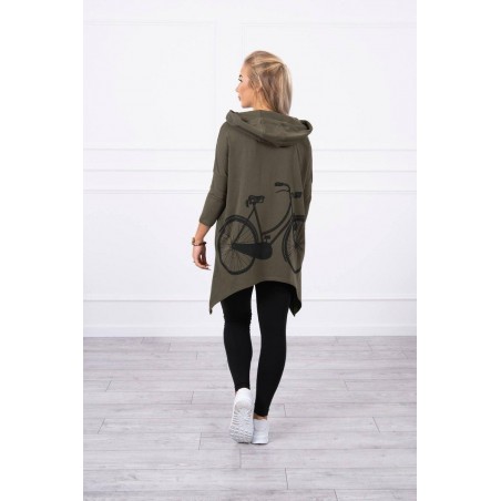 Dámska mikina s potlačou 9139 - kaki