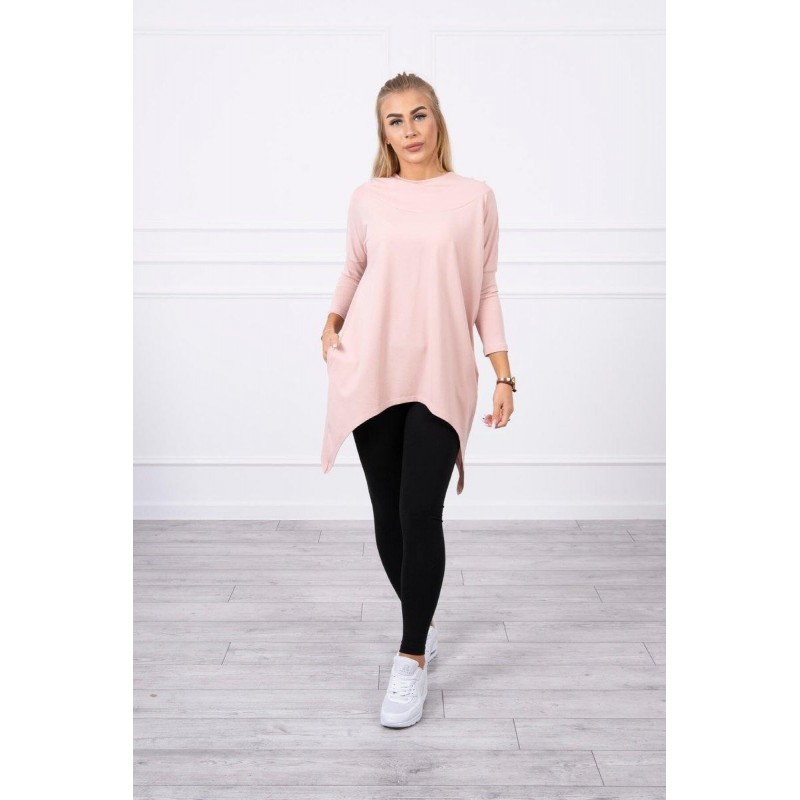 Dámska mikina s potlačou 9139 - púdrovo ružová