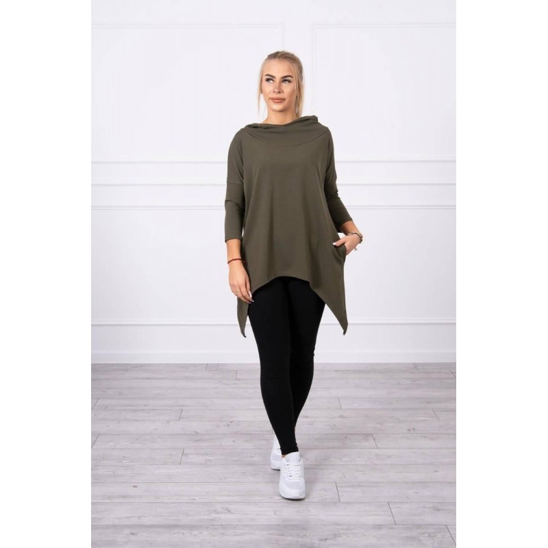 Dámska mikina s potlačou 9140 - kaki