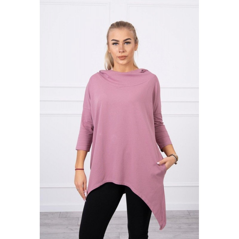 Dámska mikina s potlačou 9140 - tmavoružová