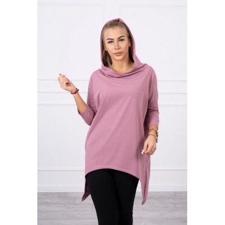 Dámska mikina s potlačou 9140 - tmavoružová