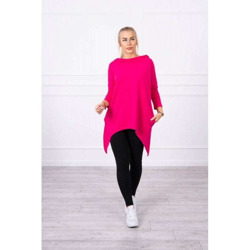 Dámska mikina s potlačou 9140 - fuchsiová