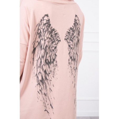 Dámska mikina s potlačou 9140 - ružová