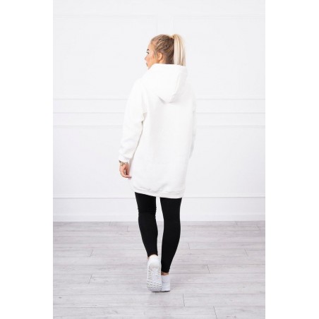 Mikina s kapucňou pre dámy 9147 - ecru