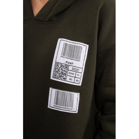 Mikina s kapucňou pre dámy 9147 - kaki