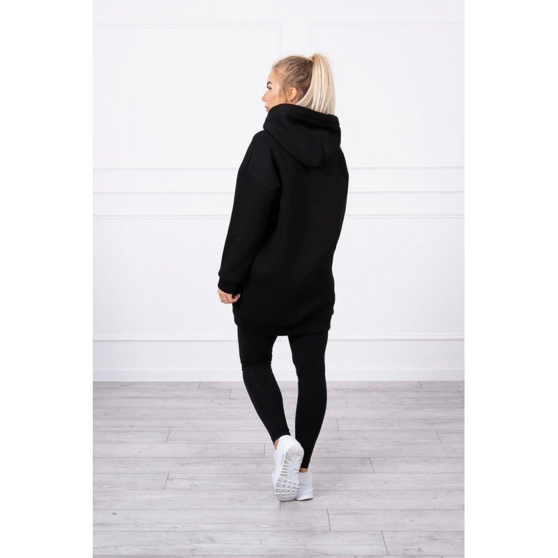 Mikina s kapucňou pre dámy 9147 - čierna