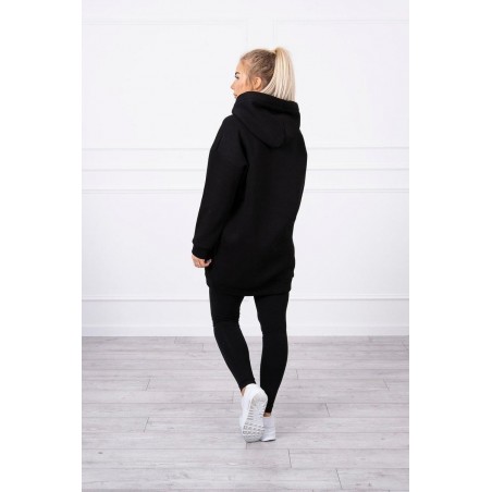 Mikina s kapucňou pre dámy 9147 - čierna