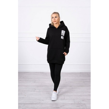 Mikina s kapucňou pre dámy 9147 - čierna