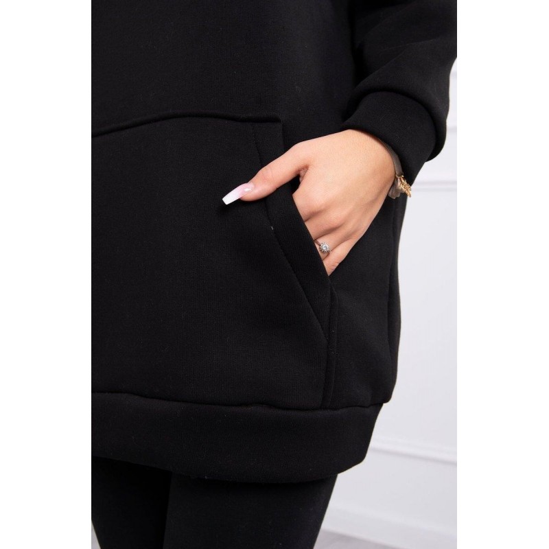 Mikina s kapucňou pre dámy 9147 - čierna