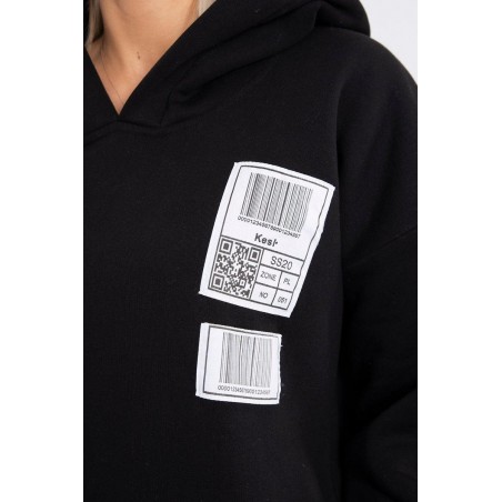 Mikina s kapucňou pre dámy 9147 - čierna