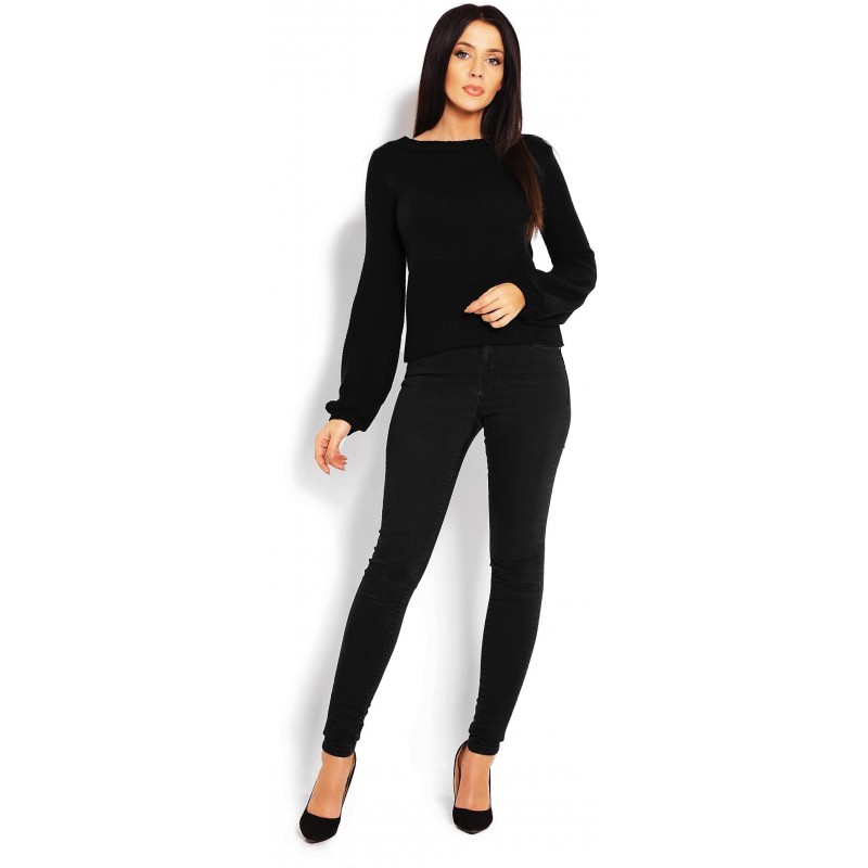 Dámsky čierny sveter 40010