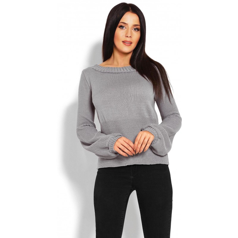 Dámsky sivý sveter 40010