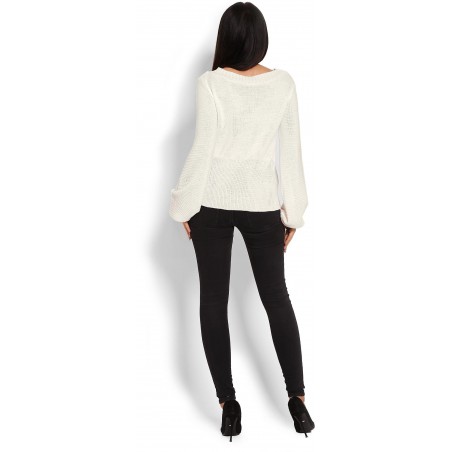 Dámsky krémový sveter 40010